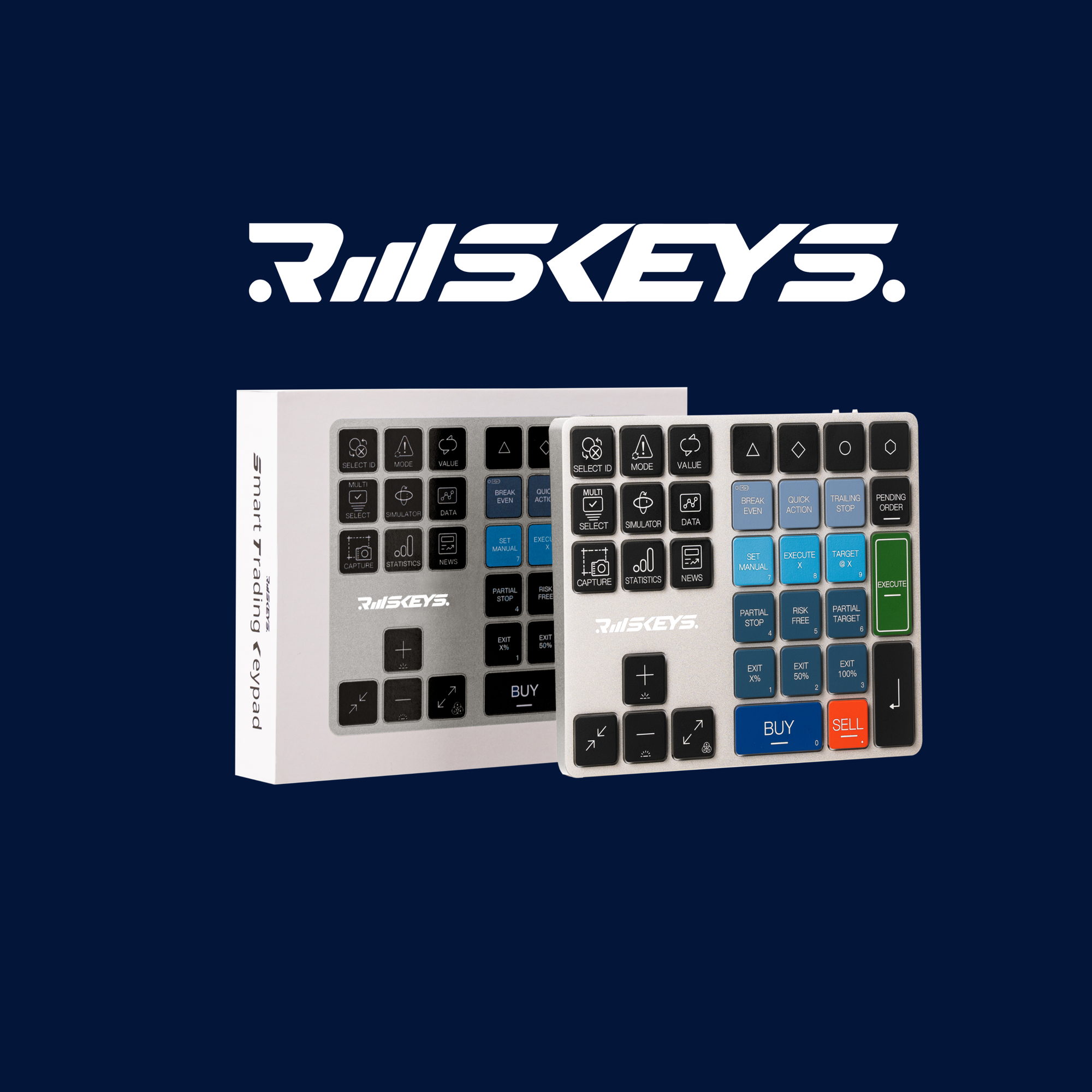 Riskeys smart trading keypad with retail packaging