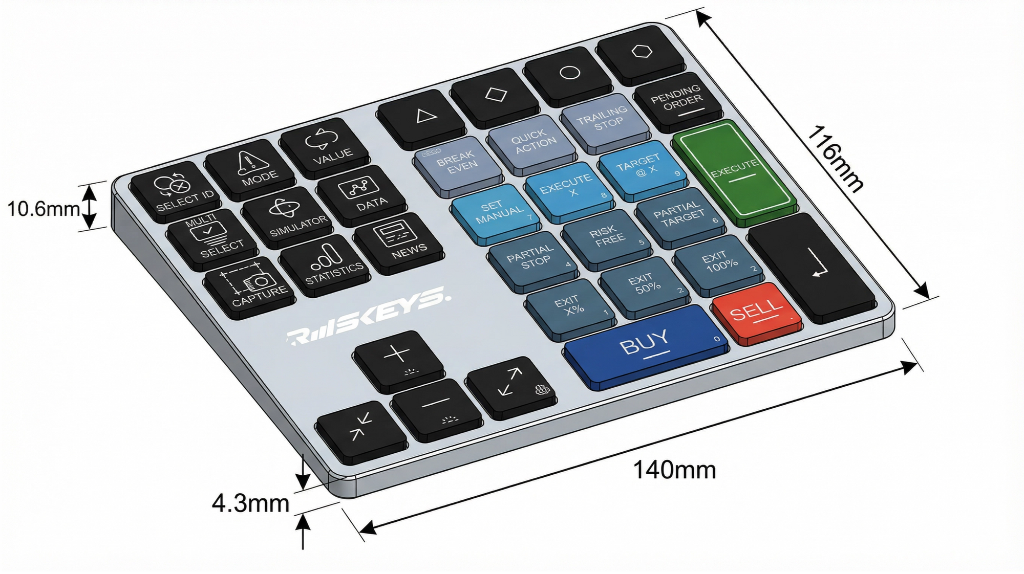 Riskeys PLUS+ (Smart Trading Keypad + DIGITAL ALL IN ONE)